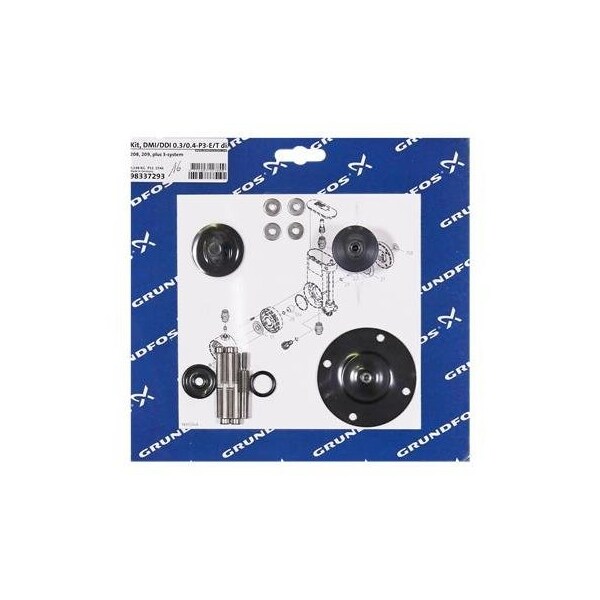 Pump Repair Parts- Kit, DMI/DDI 0.3/0.4-P3-E/T diaph, DMI/DDI Series.